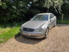 2002 Mercedes Benz CLK 240, automatic, silver, petrol Reg: H13 WFS MOT: Expired on 20th July 2024 Mi