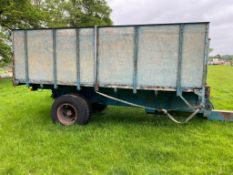 10 tonne tipping trailer with wooden sides (Buckinghamshire) (NO VAT)
