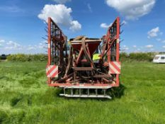 2007 Bugnot RM 720 RapidMulch stuble rake with mounted Accord Pneumatic DF drill with control box (O