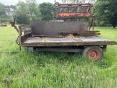 10ft single axle wooden tipping trailer (Buckinghamshire)(NO VAT)