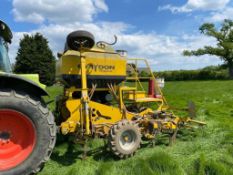 2012 Claydon hybrid 3m direct drill c/w double spring tines, levelling boards, following tine harrow