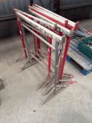 6No builders trestle stands