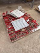 Quantity lin bins with wall brackets and large quantity nuts, bolts, washers etc