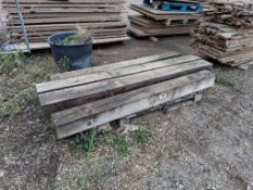 4No wooden gate posts