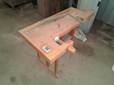 Wooden carpenters bench