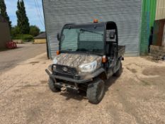 2018 Kubota RTVX 900 diesel on 25x10.00/12 front and rear wheels and tyres. Reg: AE18 DHK. Hours: 87