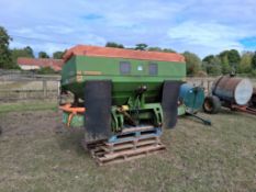 Amazone ZAM-I 12-36 fertiliser spreader with N200 side extension boards. Serial No: 09002081 NB: Man