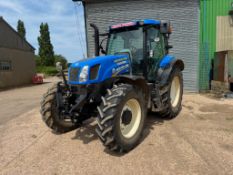 2013 New Holland T6.155 40kph 4wd tractor with front and cab suspension, front linkage, 3No manual s