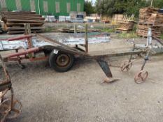 Vintage single leg subsoiler, horse drawn