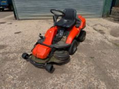 2014 Husqvarna Rider 215 TX petrol ride on lawn mower, hydrostatic with Combi 94 deck. Serial No: 20