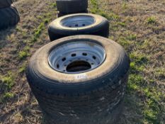 4No. 385/65R 22.5 tyres on 10 stud rims