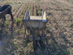 Wooden vintage wheelbarrow