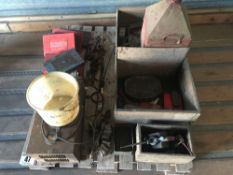 Assorted tools to include pins, washers, nuts and bolts