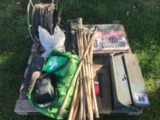 Draining rods, tool box