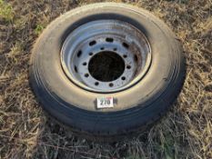 1No 385/65R 22.5 wheel and tyre on 10 stud rim