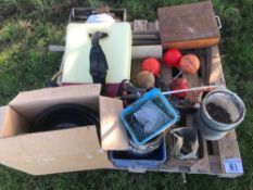 Assorted sprayer parts and chisels