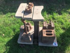 Vintage weigh scales c/w quantity of weights