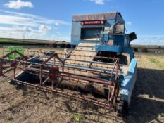 1974 Ransomes Super Cavalier combine harvester. C/w 11.4ft header. 2-wheel drive. Reg: PVE 543N. Cha
