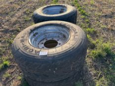 4No Ferndale Agri-Master 385/65R22.5 tyres on 8 stud rims