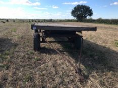 Flat bed bale trailer with wooden floor c/w dolly
