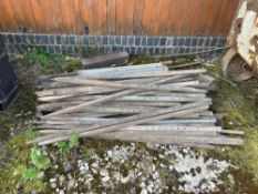 Quantity wooden stakes
