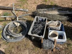 Quantity fencing equipment, wire and spinning jenny