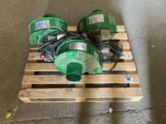 3No Martin Lishman fans and 6No grain pedestals