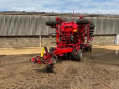 2005 Horsch Sprinter 6ST 6m hydraulic folding trailed drill with front tyre packer, 3 rows tines, le