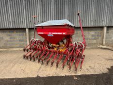 Accord Pneumatic DL 4m Suffolk coulter drill with bout markers with spares, linkage mounted. Serial