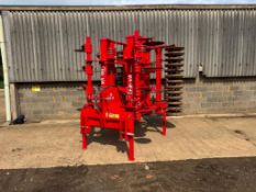 2020 HE-VA Stealth 8 leg, 4m hydraulic folding subsoiler, linkage mounted. Serial No: 201136