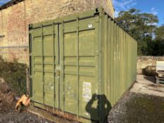 20ft Shipping container inc Qty. assorted metal within