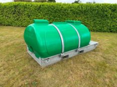 2017 Western Global 2000l tank on galvanised frame. C/w forklift tine pockets and 240v pump. Serial