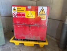 Metal cabinet / secure unit - pallet tine pockets