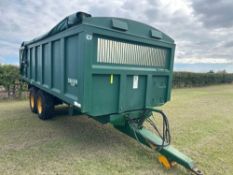 2000 Bailey trailer, 14T, twin axle, twin ram, tipping trailer with roll over sheet. Hydraulic rear