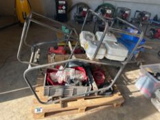 Honda pump spares, to include fuel tanks, guards and pull cords