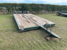 Reekie RDT20F 4.4m x 2.44m hydraulic plant trailer, timber floor