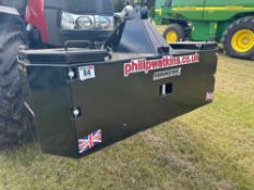 2023 Philip Watkins weight block / toolbox, 1,200kg, like new. Serial no: 02180