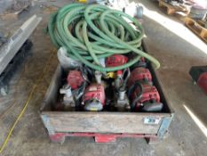 Qty. of Honda engines WX10T , GX25, submersible pumps & qty of pipe