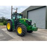 2021 John Deere 6195M tractor. 40kph command quad, front linkage, adblue, data tagged, 4 spool valve