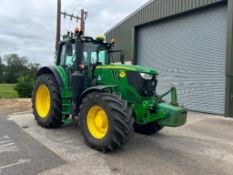 2021 John Deere 6195M tractor. 40kph command quad, front linkage, adblue, data tagged, 4 spool valve