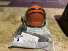 Stihl helmet with ear defenders and stihl seatless protective trousers size L/XL