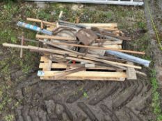 Quantity of levers, bars and assorted hand tools
