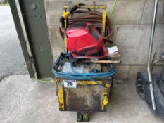 Bantom stick welder. C/w mask/helmet, spare welding rods