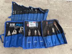 Quantity locking pliers, cutting pliers and spanners
