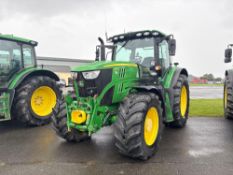 2022 John Deere 6155R AutoQuad 40kph 4wd tractor with front linkage and PTO, TLS front suspension, c