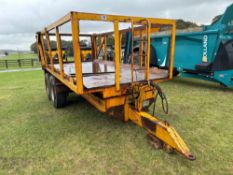 2006 Dooley Bros TA103 14t twin axle trailer frame with metalwork removed on 385/65R22.5 wheels and