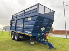 2018 Smyth Trailers Fieldmaster FM18 Supercube 18t twin axle silage trailer with sprung drawbar, air