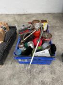 Quantity paints, lubricants and applicators etc
