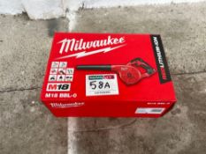 Milwaukee M18 BBL-0 blower, 18v (new)