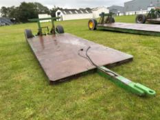 Lowloader-dropdeck 2.3m x 5m lowloader with single rear hydraulic lowering axle on MRL 14.0/65-16 wh